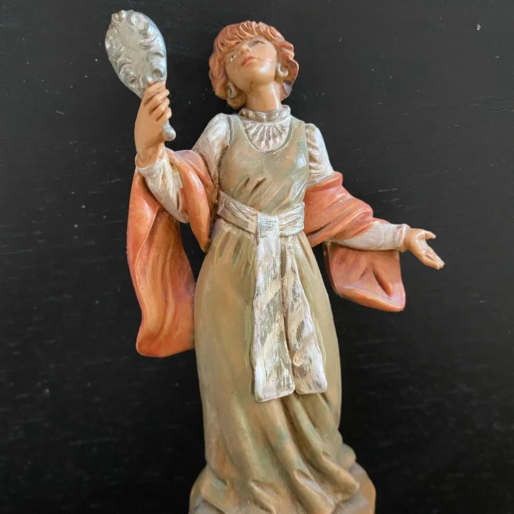 Fontanini Daphne Woman with Mirror, Ltd Edition 2003